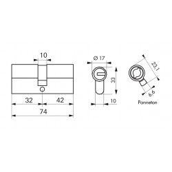 Κύλινδρος υπερασφαλείας FEDERAL S - 30 x 40 - 5 κλειδιά THIRARD THIRARD - 1 2