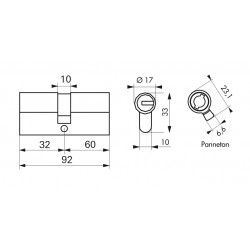 Κύλινδρος υπερασφαλείας FEDERAL S - 30 x 60 - 5 κλειδιά THIRARD THIRARD - 1 2