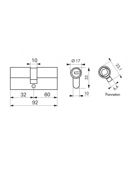 Κύλινδρος υπερασφαλείας FEDERAL S - 30 x 60 - 5 κλειδιά THIRARD THIRARD - 2