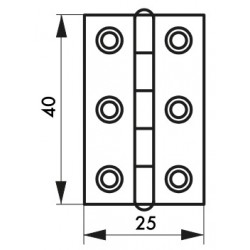 Μεντεσές ορειχάλκινος 40X25 THIRARD THIRARD - 1 2