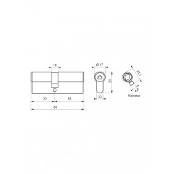 Κύλινδρος υπερασφαλείας COBRA2+ - 33 x 53 - 4 κλειδιά THIRARD THIRARD - 1 2