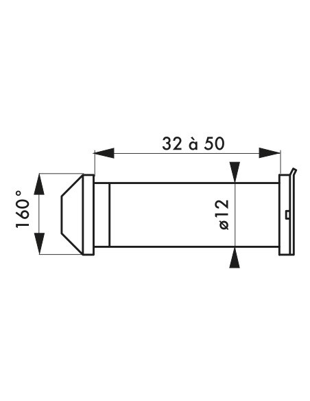Μάτι πόρτας 160° χρυσό THIRARD THIRARD - 2