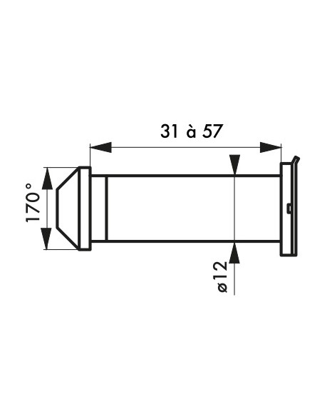 Μάτι πόρτας 170° ορείχαλκος χρωμέ THIRARD THIRARD - 3
