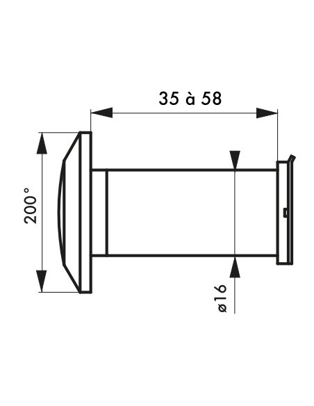 Μάτι πόρτας 200° χρυσό THIRARD THIRARD - 2
