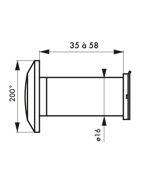 Μάτι πόρτας 200° χρωμέ THIRARD THIRARD - 2