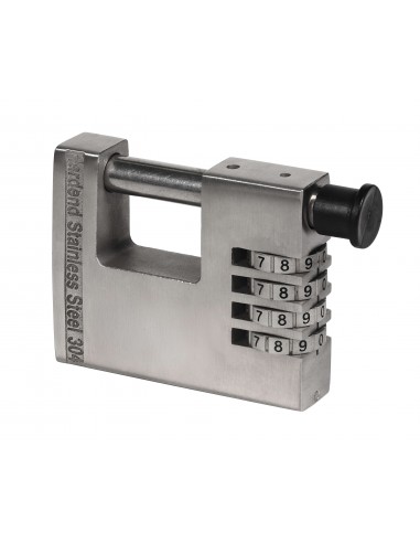 Λουκέτο τάκου inox LAND 80 χιλ. με συνδυασμό 4 ψηφίων THIRARD THIRARD - 1