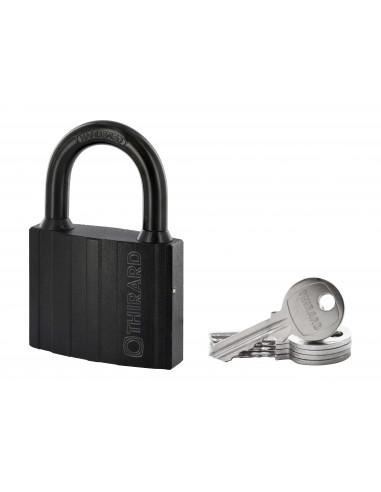 Λουκέτο BLACK-LOCK 75 χιλ. μαύρο με 5 κλειδιά THIRARD THIRARD - 1