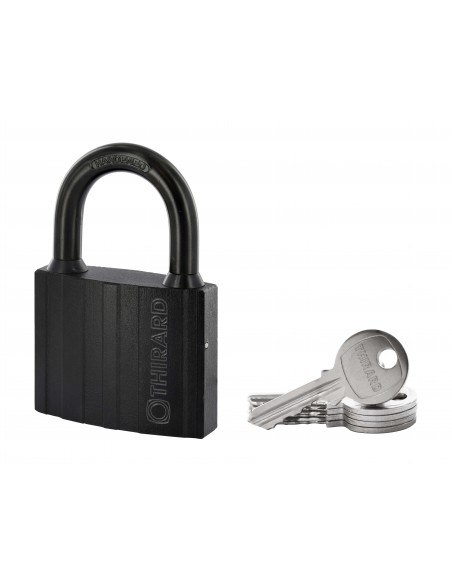 Λουκέτο BLACK-LOCK 75 χιλ. μαύρο με 5 κλειδιά THIRARD THIRARD - 1