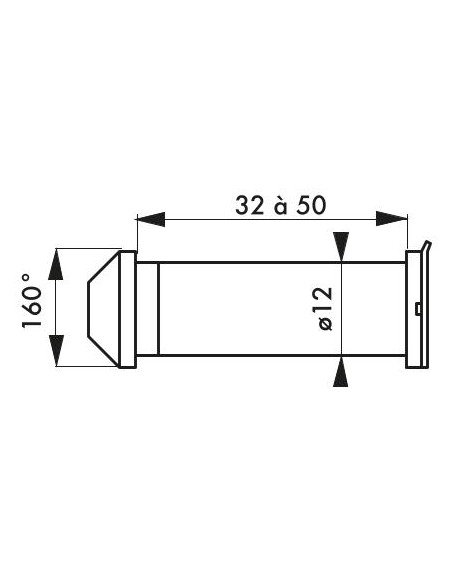 Μάτι πόρτας 160° χρωμέ THIRARD THIRARD - 2