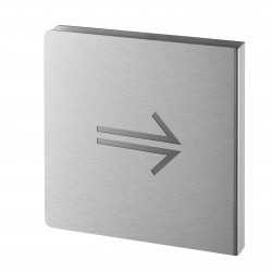 Πινακίδα σήμανσης βέλος δεξιά 120x120 mm ανοξείδωτη με αυτοκόλλητο THIRARD THIRARD - 1