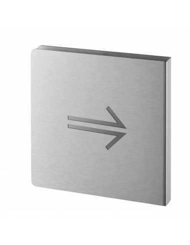 Πινακίδα σήμανσης βέλος δεξιά 120x120 mm ανοξείδωτη με αυτοκόλλητο THIRARD THIRARD - 1
