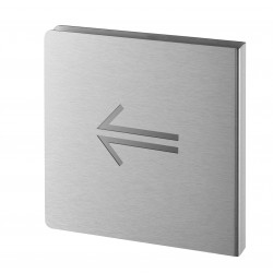 Πινακίδα σήμανσης βέλος αριστερά 120x120 mm ανοξείδωτη με αυτοκόλλητο THIRARD THIRARD - 1