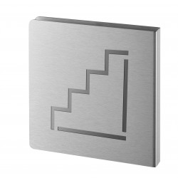 Πινακίδα σήμανσης κλιμακοστασίου 120x120 mm ανοξείδωτη με αυτοκόλλητο THIRARD THIRARD - 1
