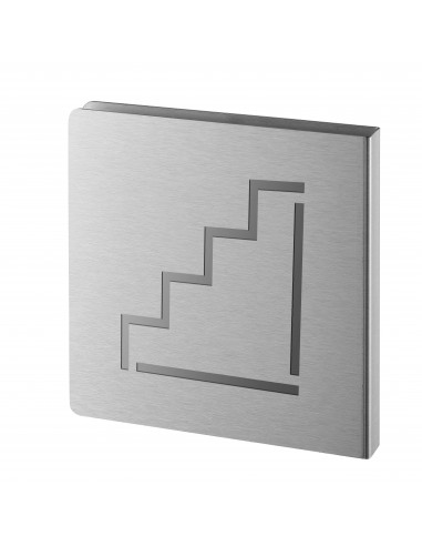 Πινακίδα σήμανσης κλιμακοστασίου 120x120 mm ανοξείδωτη με αυτοκόλλητο THIRARD THIRARD - 1