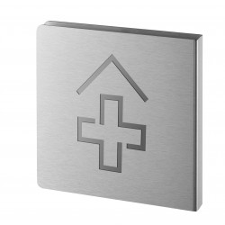 Πινακίδα σήμανσης ιατρείου 120x120 mm ανοξείδωτη με αυτοκόλλητο THIRARD THIRARD - 1