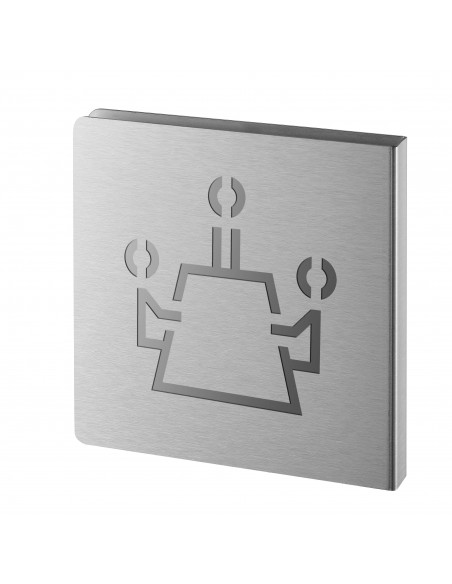 Πινακίδα σήμανσης αίθουσας συσκέψεων 120x120 mm ανοξείδωτη με αυτοκόλλητο THIRARD THIRARD - 1