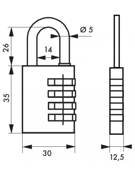 Λουκέτο συνδυασμού MAXIUM CODE 30 χιλ. πράσινο THIRARD THIRARD - 2