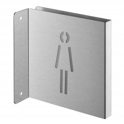 Πινακίδα σήμανσης WC γυναικών 120x120 mm ανοξείδωτη βιδωτή κάθετη THIRARD THIRARD - 1