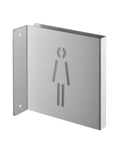 Πινακίδα σήμανσης WC γυναικών 120x120 mm ανοξείδωτη βιδωτή κάθετη THIRARD THIRARD - 1