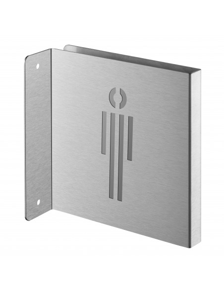 Πινακίδα σήμανσης WC ανδρών 120x120 mm ανοξείδωτη βιδωτή κάθετη THIRARD THIRARD - 1