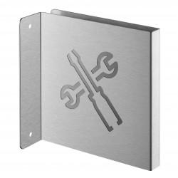 Πινακίδα σήμανσης τεχνικού χώρου 120x120 mm ανοξείδωτη βιδώτη κάθετη THIRARD THIRARD - 1