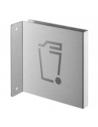 Πινακίδα σήμανσης κάδου απορριμμάτων 120x120 mm ανοξείδωτη βιδωτή κάθετη THIRARD THIRARD - 1