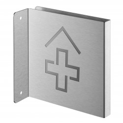 Πινακίδα σήμανσης ιατρείου 120x120 mm ανοξείδωτη κάθετη κολλητή THIRARD THIRARD - 1