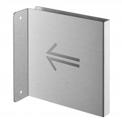 Πινακίδα σήμανσης βέλος αριστερά 120x120 mm ανοξείδωτη κάθετη κολλητή THIRARD THIRARD - 1