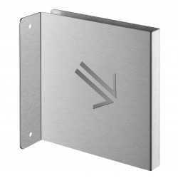 Πινακίδα σήμανσης βέλος 45° κάτω δεξιά 120x120 mm ανοξείδωτη βιδωτή κάθετη THIRARD THIRARD - 1