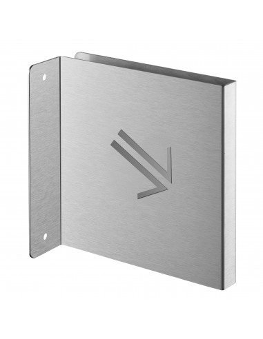 Πινακίδα σήμανσης βέλος 45° κάτω δεξιά 120x120 mm ανοξείδωτη βιδωτή κάθετη THIRARD THIRARD - 1