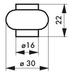 Στοπ πόρτας Φ30 χιλ. χρωμέ THIRARD THIRARD - 1 2