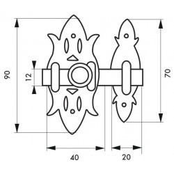 Σύρτης αντικέ μαύρος 40x90 THIRARD THIRARD - 1 2