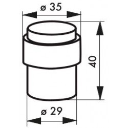 Στοπ πόρτας inox Φ29 χιλ. THIRARD THIRARD - 1 2