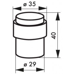 Στοπ πόρτας inox Φ29 χιλ. THIRARD THIRARD - 1 2