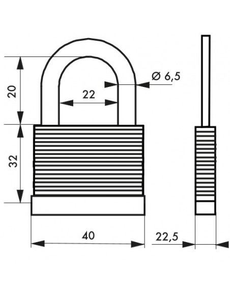 Λουκέτο AUTO 40 χιλ. - 2 κλειδιά THIRARD THIRARD - 2