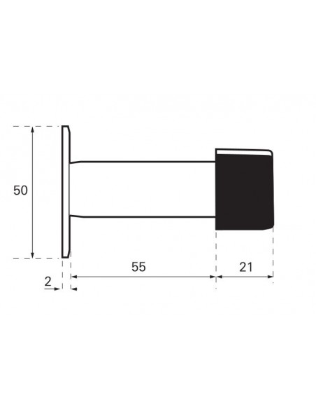 Στοπ πόρτας επίτοιχο inox 85 χιλ. THIRARD THIRARD - 3
