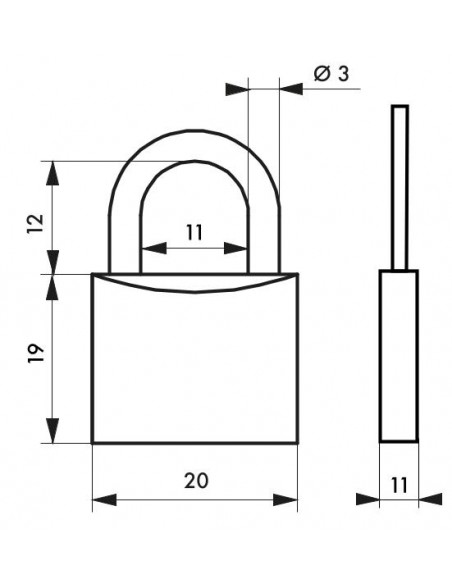 Σετ 2 λουκέτα TYPE1 20 χιλ. - 4 κοινά κλειδιά THIRARD THIRARD - 2