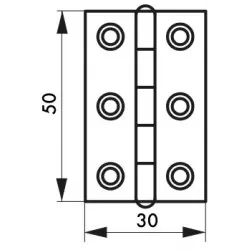 Μεντεσές ατσάλινος 50X30 THIRARD THIRARD - 1 2