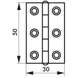 Μεντεσές ορειχάλκινος 50X30 THIRARD THIRARD - 1 2