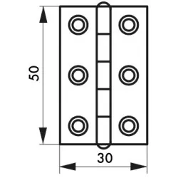 Μεντεσές ορειχάλκινος 50X30 THIRARD THIRARD - 1 2