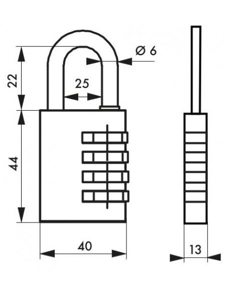 Λουκέτο συνδυασμού MAXIUM CODE 40 χιλ. THIRARD THIRARD - 2