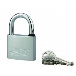 Λουκέτο MACH3 χρωμέ 50 χιλ. λαιμός inox - 3 κλειδιά THIRARD THIRARD - 1
