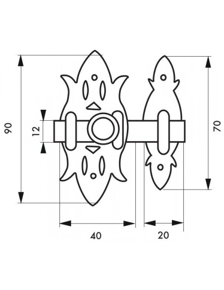 Σύρτης αντικέ ορειχάλκινος 42x82 THIRARD THIRARD - 2