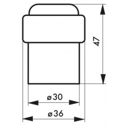 Στοπ πόρτας Φ30 mm σαμπανιζέ  THIRARD THIRARD - 1 2