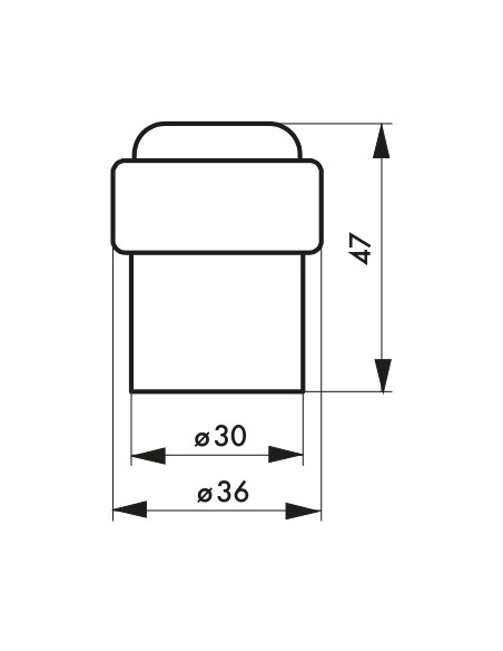 Στοπ πόρτας Φ30 mm σαμπανιζέ  THIRARD THIRARD - 2