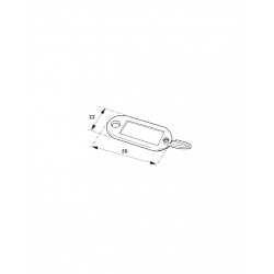 Μπρελόκ με ετικέτα 50x22 χιλ. 5 τεμάχια μαύρο THIRARD THIRARD - 1 2