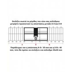Κύλινδρος υπερασφαλείας VARIO DX με πομολάκι 31 x 31 - 5 κλειδιά THIRARD THIRARD - 1 2