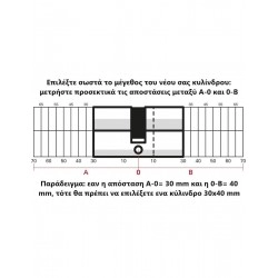 Κύλινδρος υπερασφαλείας VARIO DX - 31 x 41 - 5 κλειδιά THIRARD THIRARD - 1 2