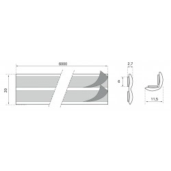 Αυτοκόλλητη ταινία προστασίας PVC κόκκινη 6m x 10mm x 2.7mm THIRARD THIRARD - 1 2