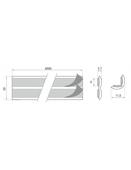 Αυτοκόλλητη ταινία προστασίας PVC κόκκινη 6m x 10mm x 2.7mm THIRARD THIRARD - 2